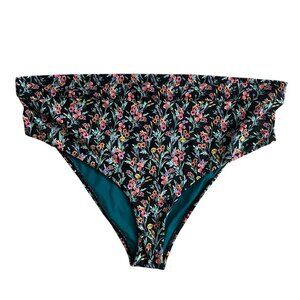 BODY GLOVE Floral Black Bikini Swim Bottoms Size 3X NEW NWT